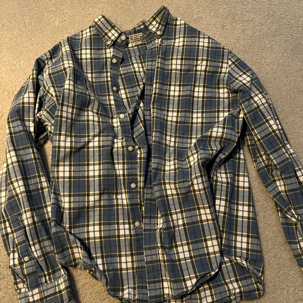 Plaid J Crew casual button down